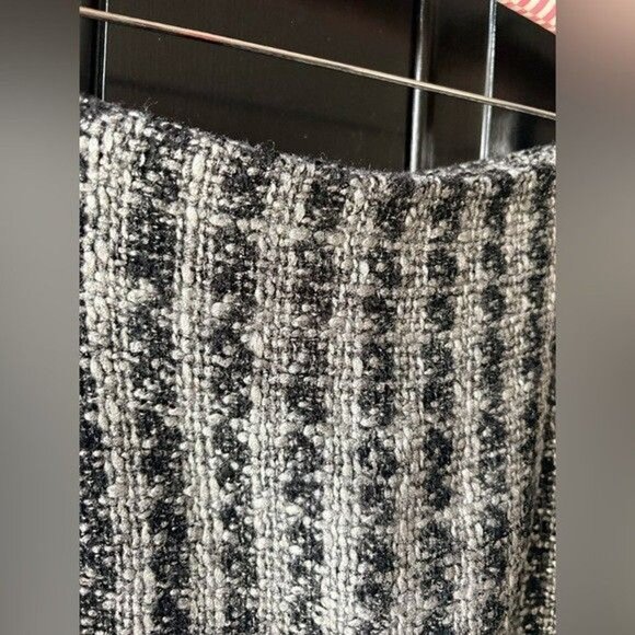 Spiegel Silver Metallic Black Houndstooth Pencil Skirt Size 12 - Picture 12 of 16